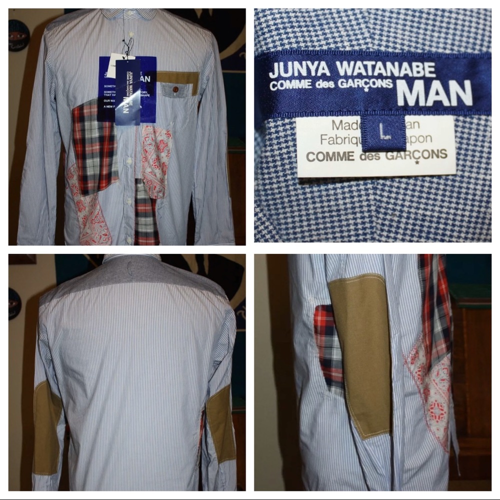 NWT Junaya watanabe commes garçons striped shirt